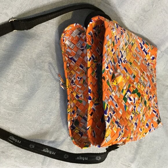 Rebagz Half the Sky Designs Upcycled Woven Shoulder Bag - Picture 10 of 12